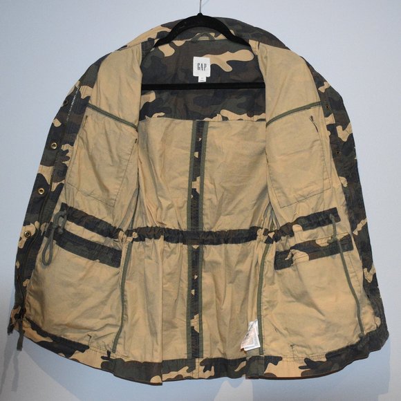 Gap Green Camo Miltary Fall Jacket Small - Picture 8 of 8